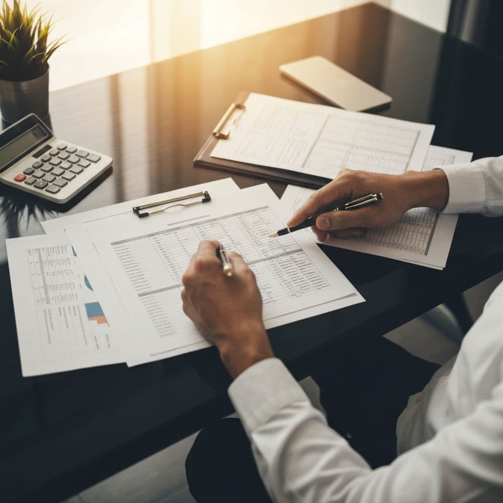 Professional accounting workspace at Thompson Daly