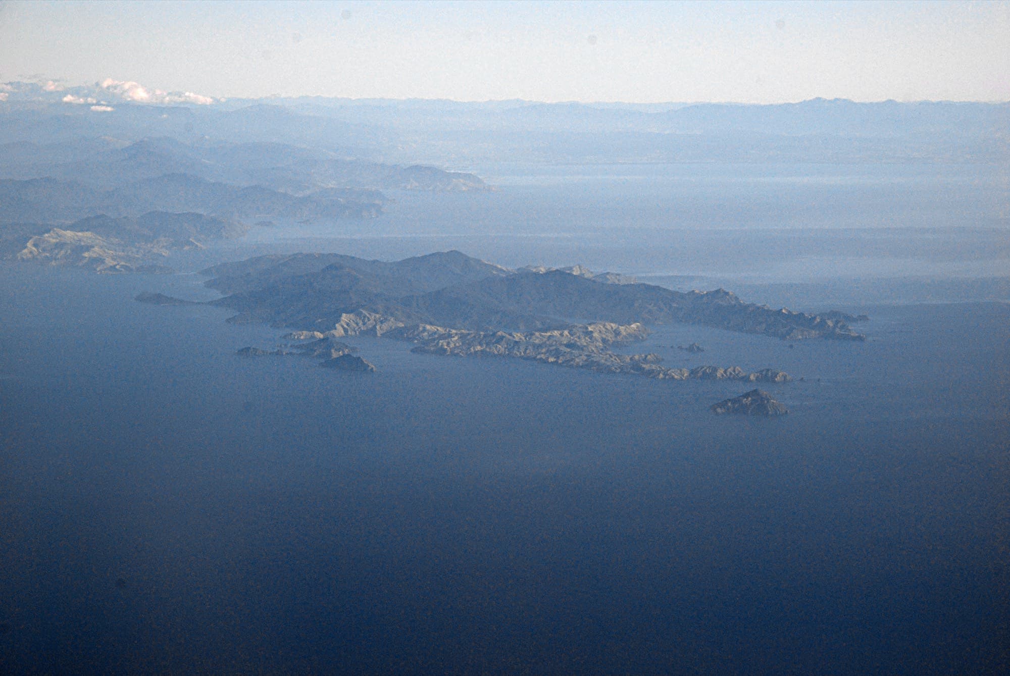 D'Urville Island and Tasman Bay from above